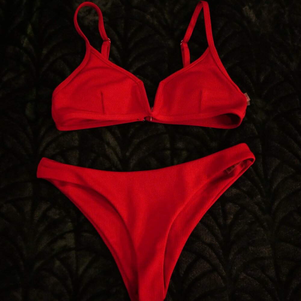 Red Swim Bakini Small Zaful